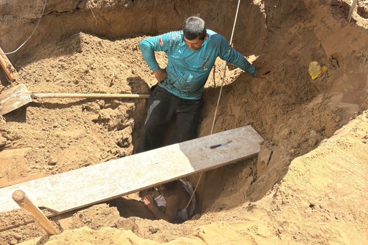 Idoso é soterrado enquanto cavava fossa e é resgatado após mais de duas horas em Bataguassu