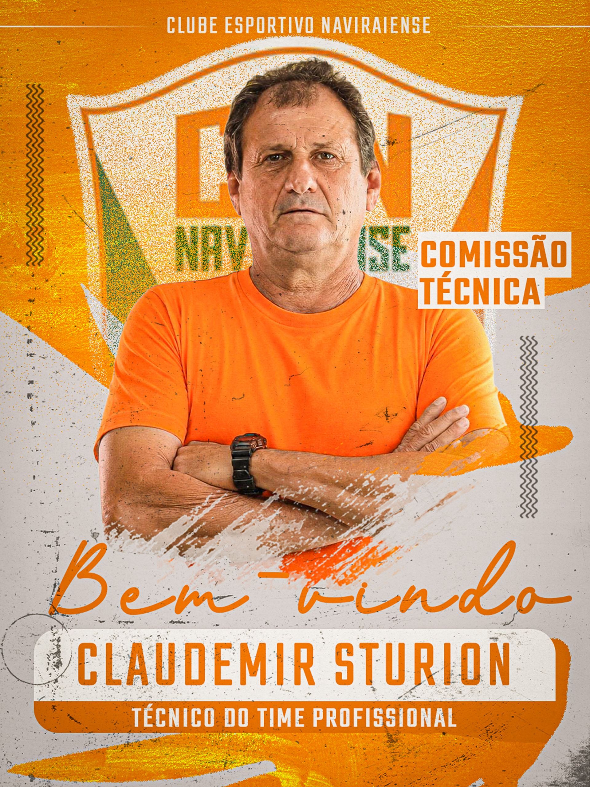 Naviraiense anuncia Claudemir Sturion como técnico para a Copa MS 2026